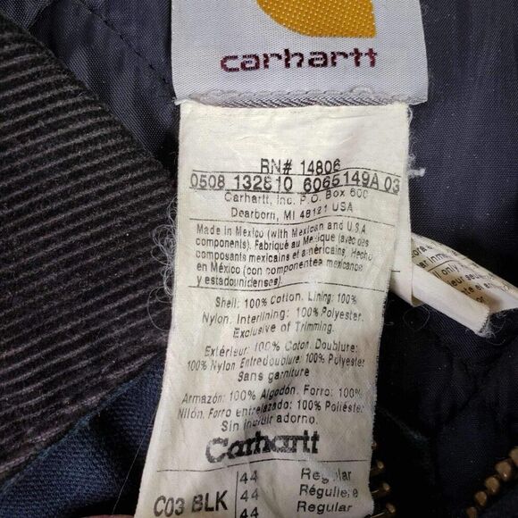 Carhartt Heavy Coat Jacket Canvas Duck Insulated Arctic Quilt Lined Mens 44 XL - Picture 13 of 15